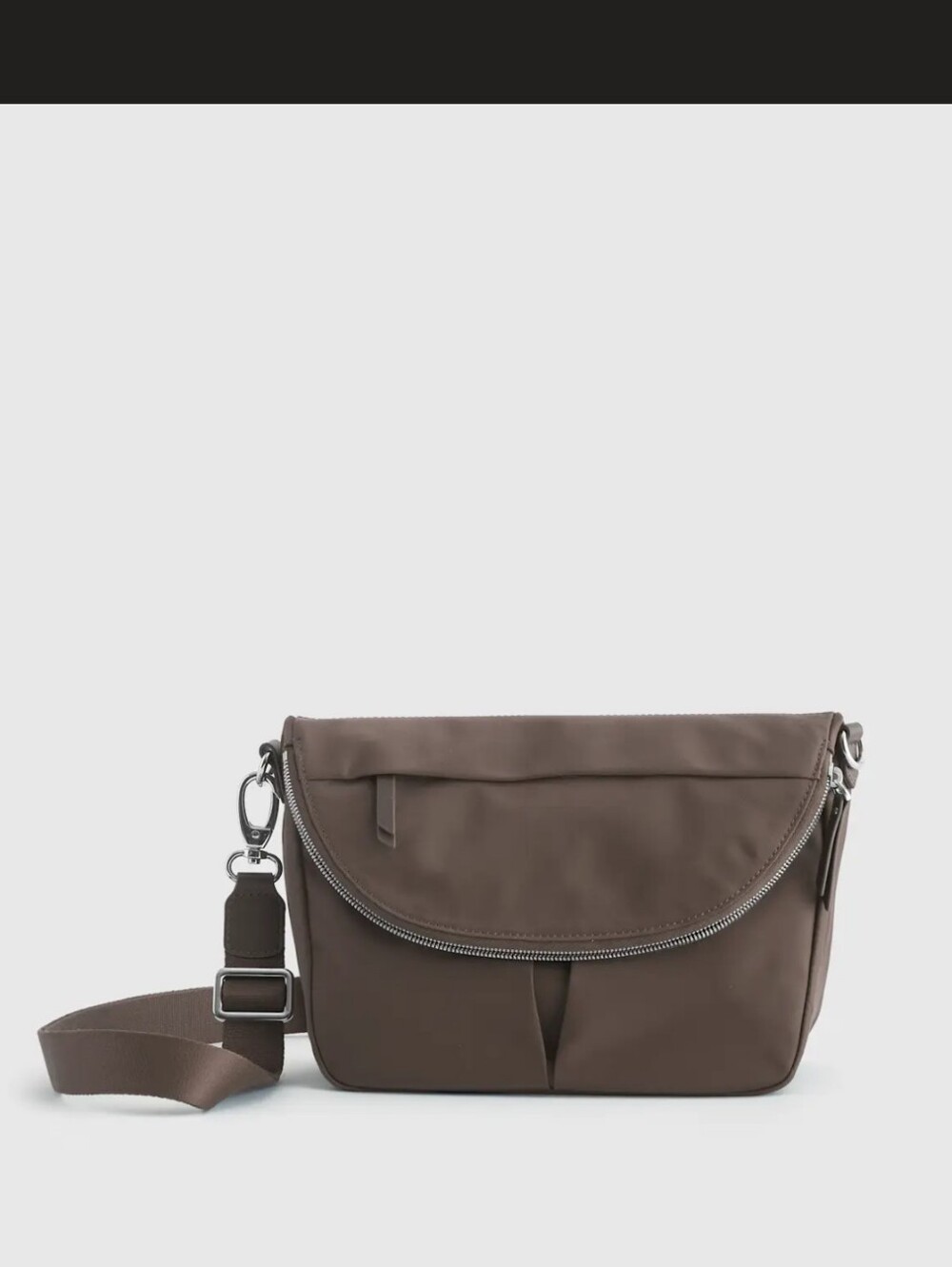 Quince Ash Gray Recycled Nylon Crossbody Bag